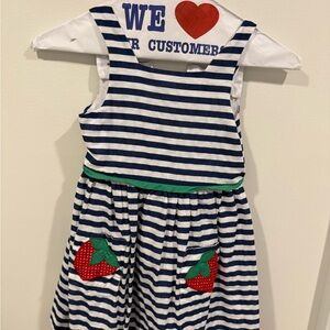 Florence Eiseman Blue and White Striped Dress